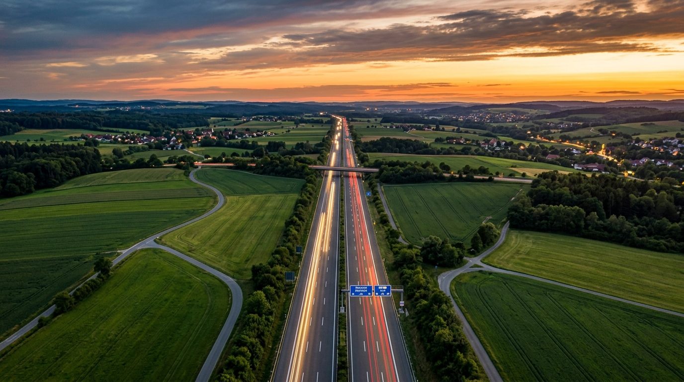 Autobahn Perspektive Deutschland